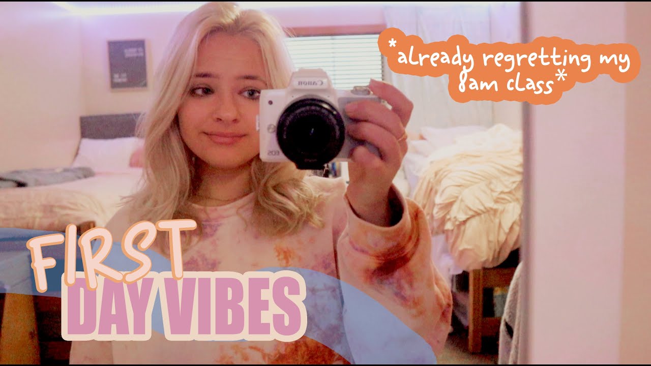 First Day of School Vlog (College Freshman) | Ella Elbells