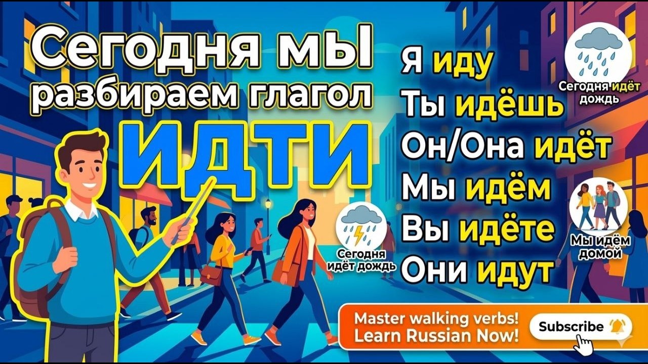 How to use the Russian verb ИДТИ (To Go). Russian Grammar for Beginners. Learn Russian Now