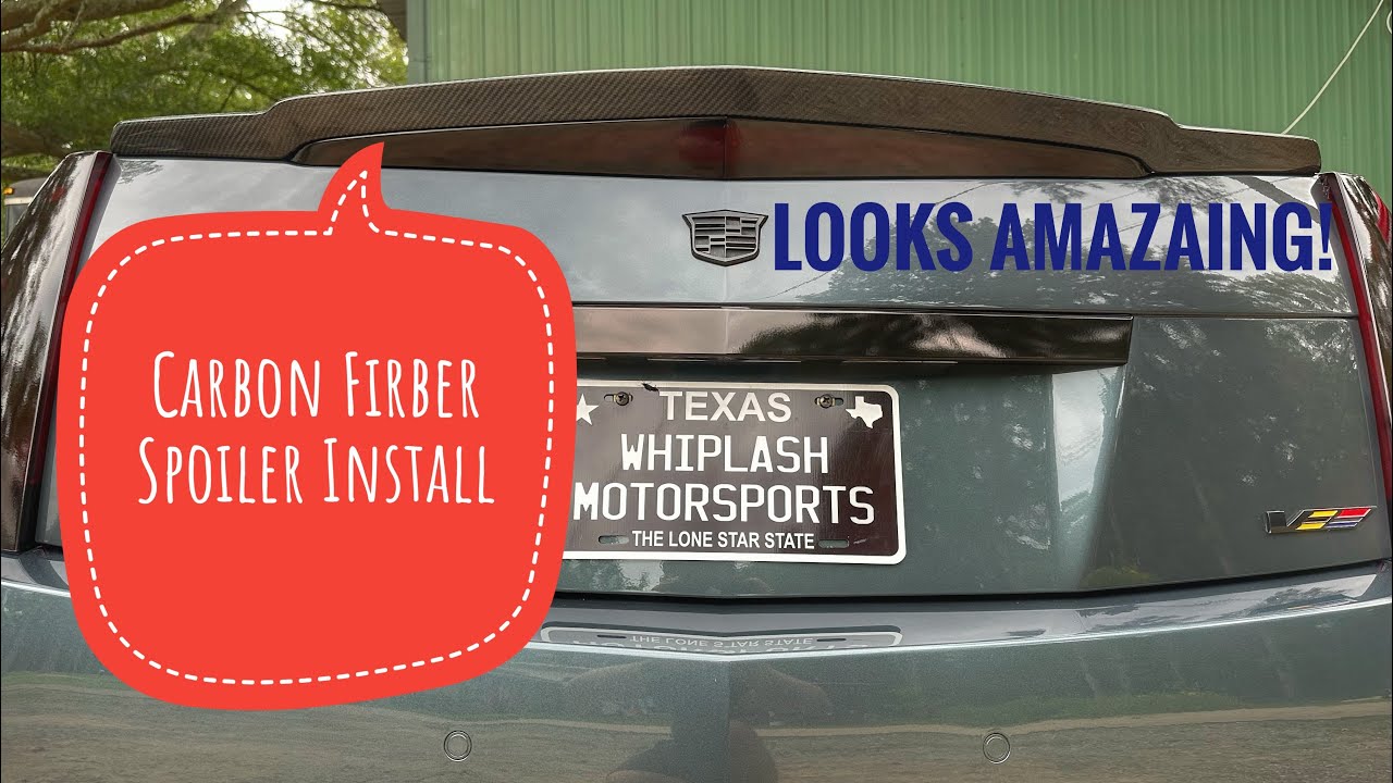 CARBON FIBER SPOILER INSTALL on Cadillac CTSV‼️