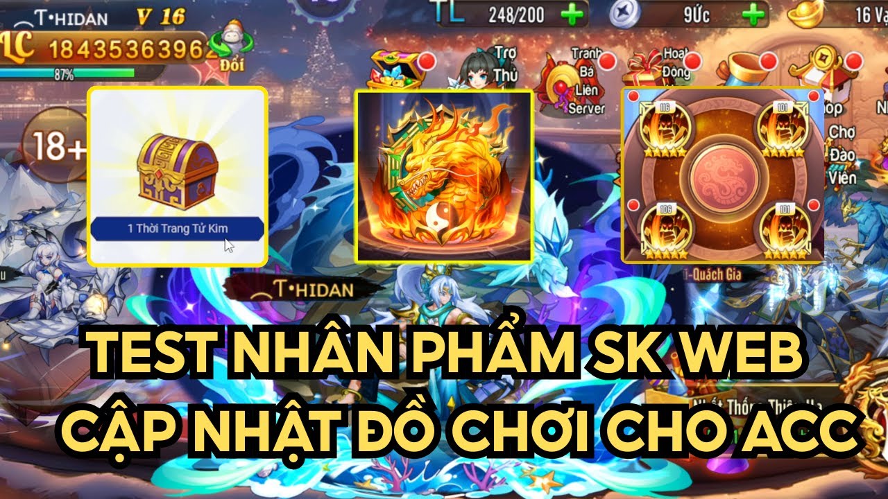 OMG 3Q | NỔ NHÂN PHẨM VÒNG QUAY SK WEB - CẬP NHẬT ĐỒ CHƠI CHO ACC | AE TRÙM
