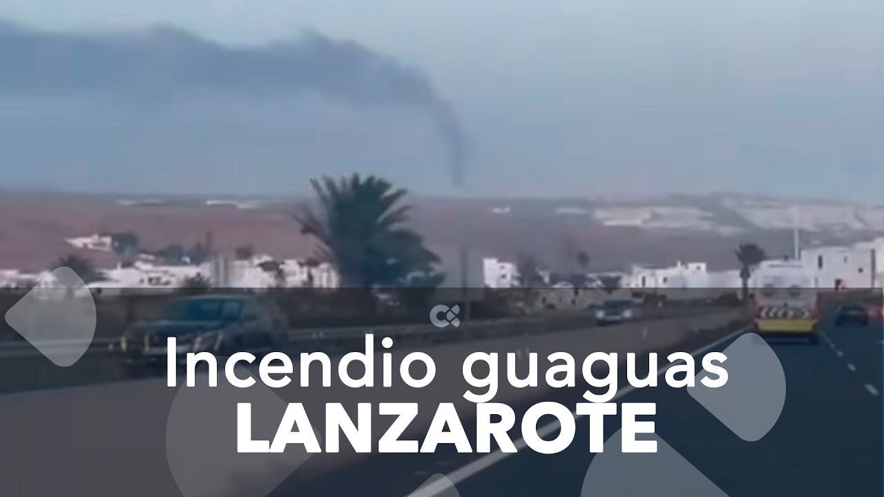 Arden 10 guaguas de la empresa concesionaria del transporte interurbano en Lanzarote