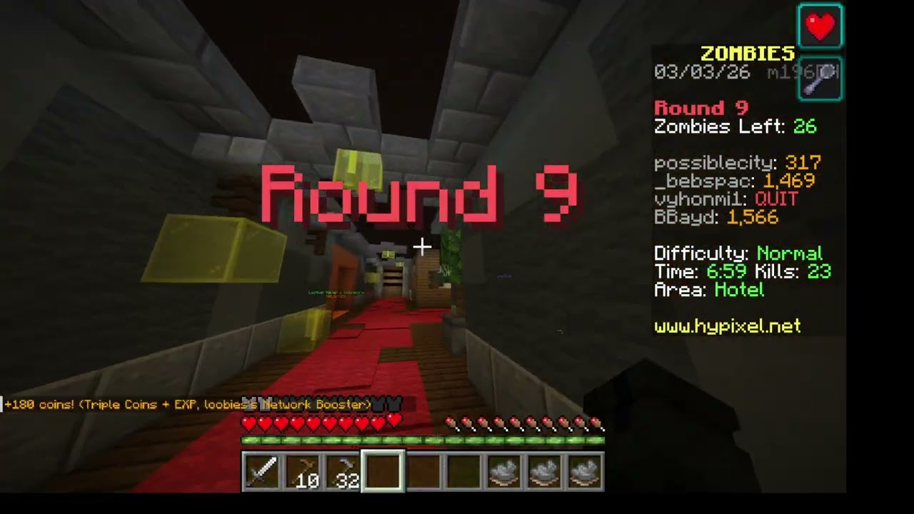 survivre a une attaque de zombie sur minecraft