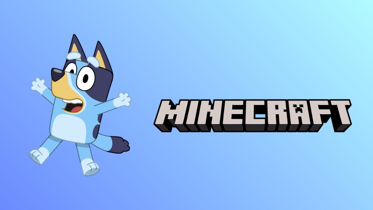 Bluey is in Minecraft now! 😧 Bluey's gameplay (part-1)