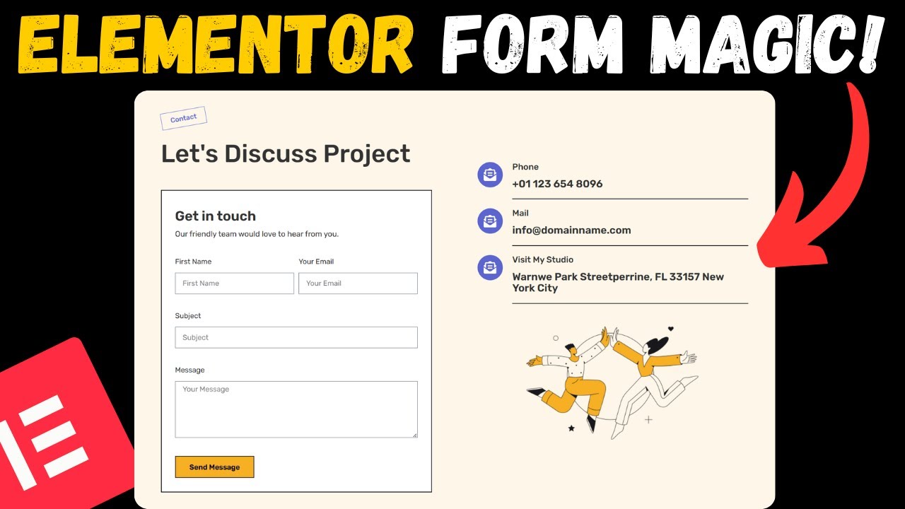 🔥Современная КОНТАКТНАЯ ФОРМА с использованием ELEMENTOR &mdash; создайте высококонверсионную форму за ...