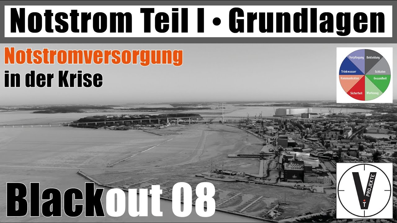 Notstrom I &bull; Serie Blackout 08 &bull; Grundlagen zur Notstromversorgung &bull; Stromausfall + Vorsorgebereiche