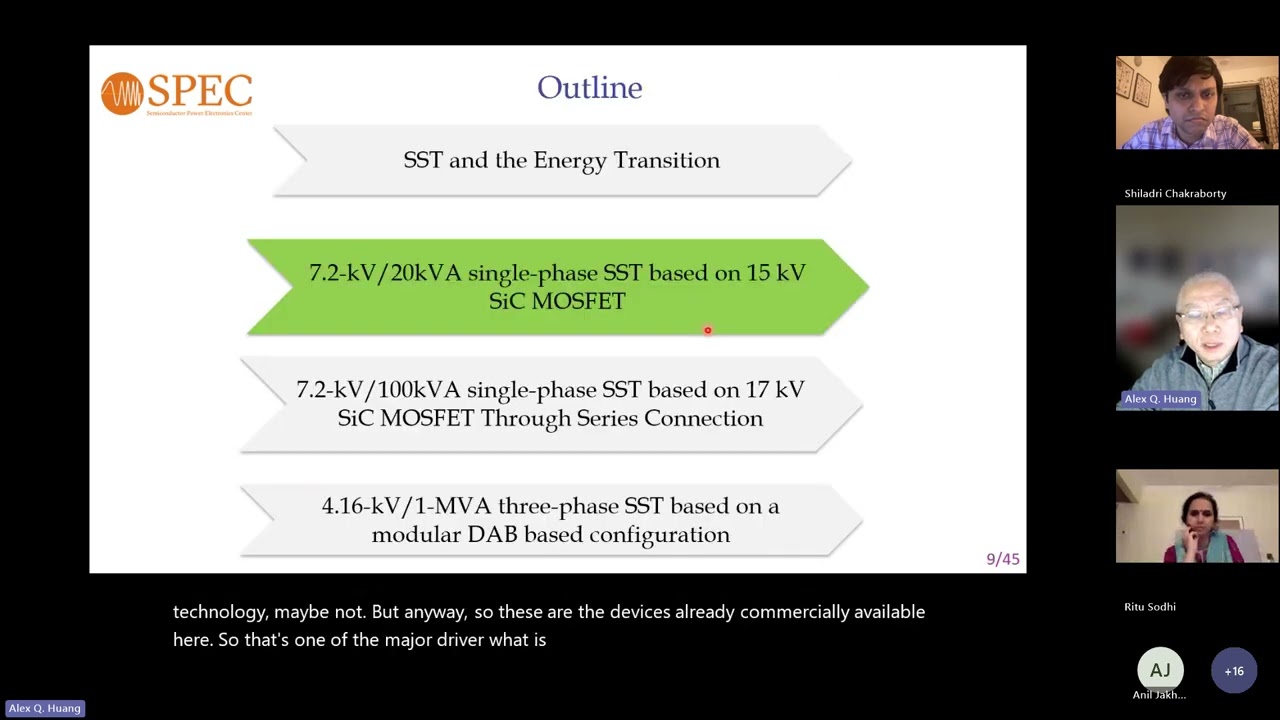 Prof  Alex Hunag UT Austin Semix Webinar Solid State Transformers