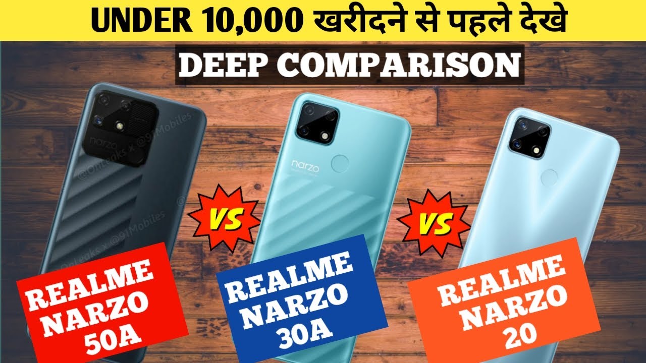 Realme Narzo 50A vs Realme Narzo 30A vs Realme Narzo 20⚡ Narzo 50a vs Narzo 30a vs Narzo 20💥