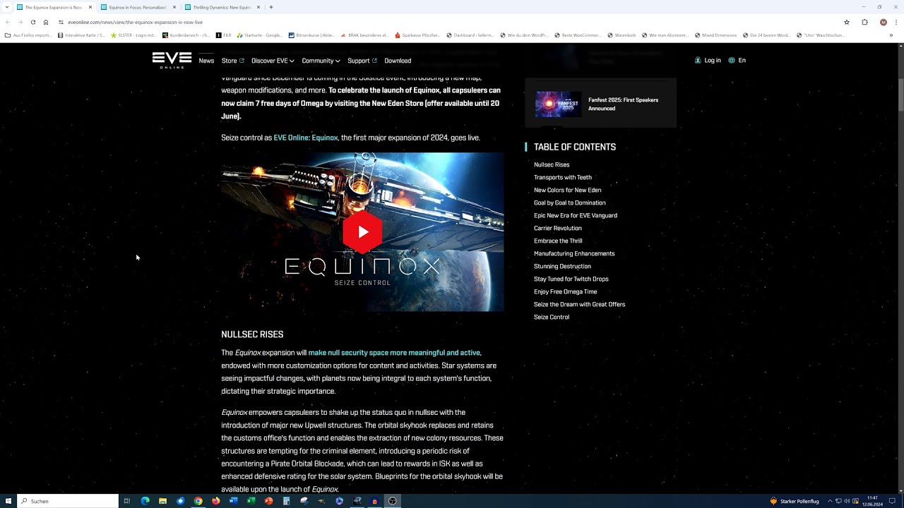 EVE Online #315 - Equinox ist da! Mit freier OMEGA-Zeit!