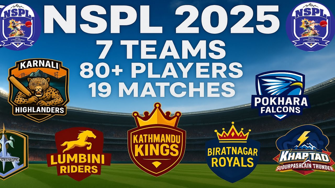 🔥 NSPL 2025 | 7 Teams, 80+ Players Full Name Intro | Nepali Street Premier League Begins! 🏏🇳🇵