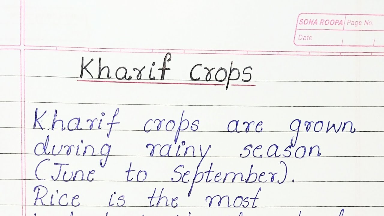 Kharif Crops and Rabi Crops