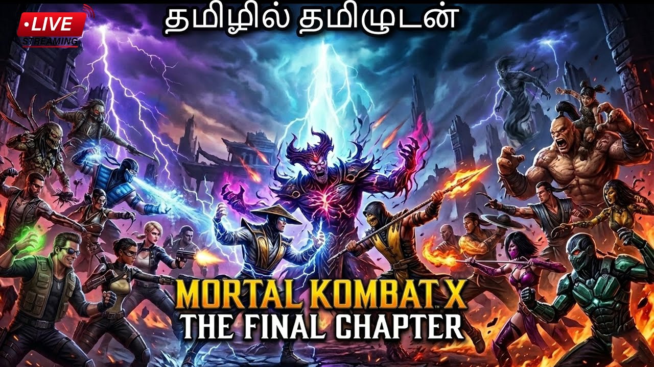 LIVE : Final Chapter & All character Fatality | MORTAL KOMBAT X Story in Tamil