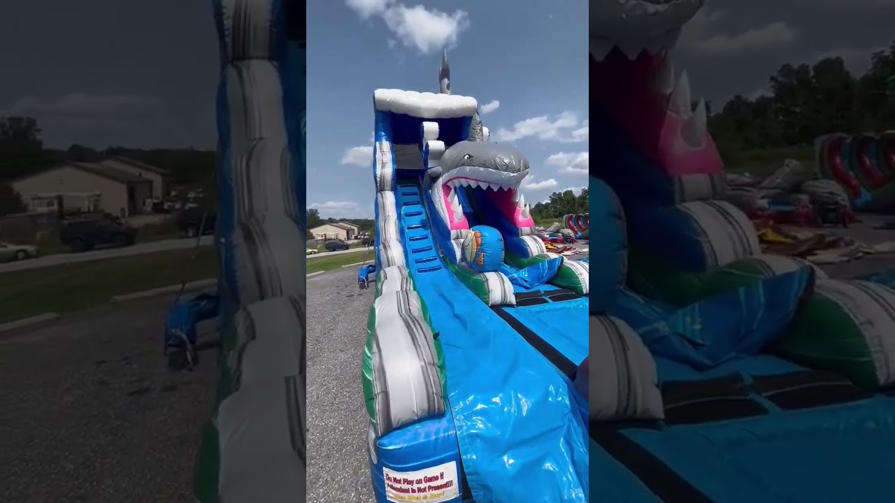 Shark Inflatable Water Slide | 3 Monkeys Inflatables | Central PA and Northern MD Event Rentals