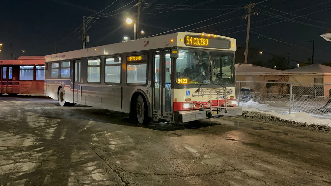 CTA Bus Ride On Route 54 Cicero From 24th Place Terminal To Chicago CTA New Flyer D40LF 2006 #1026