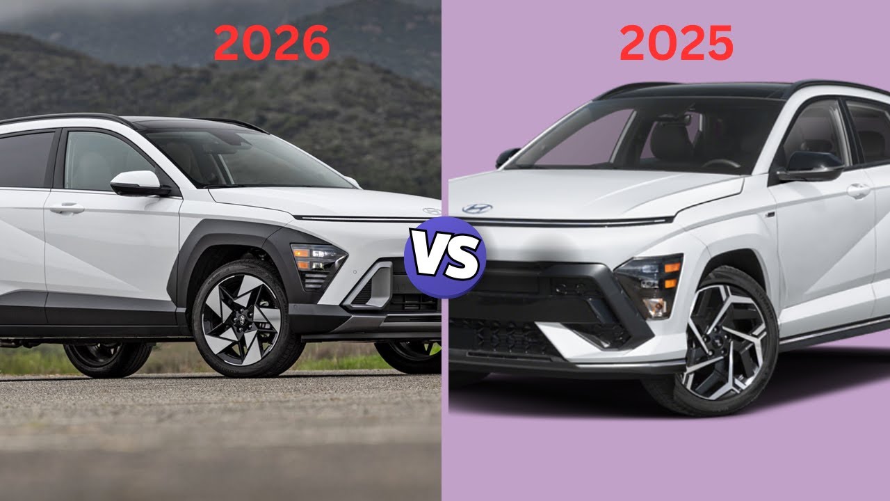 Hyundai Kona 2026 vs 2025 Hyundai Kona – Full Interior & Exterior Comparison