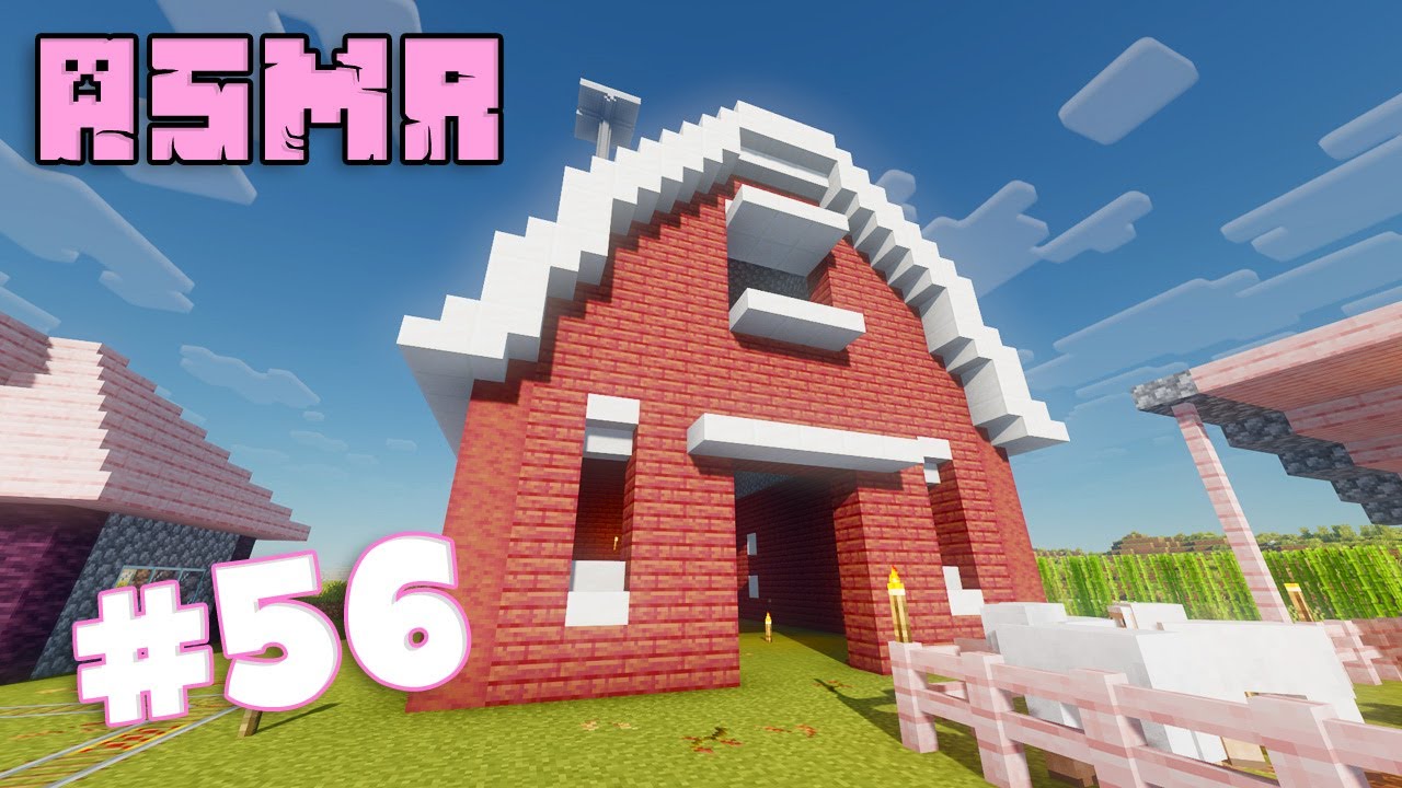 [ASMR] Minecraft Survival #56 - Barn Build (Keyboard Sounds + Whispering 💤)