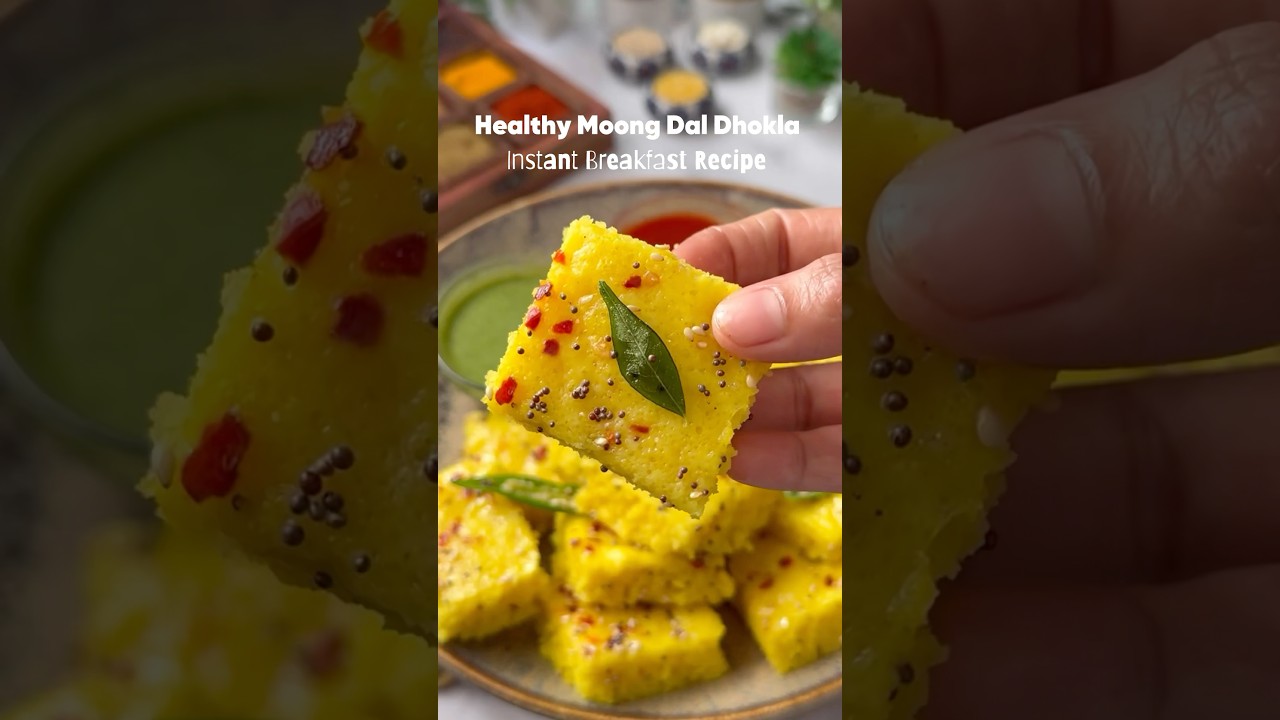 Healthy Moongdal Dhokla | Kid&rsquo;s Lunchbox Ideas #shorts #ytshorts #viral #trending #cooking #lunc