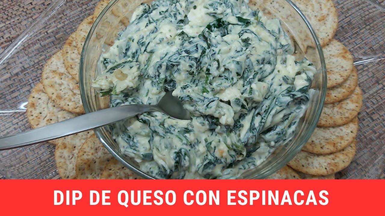 Dip de queso con espinacas.- RecetasdeLuzMa