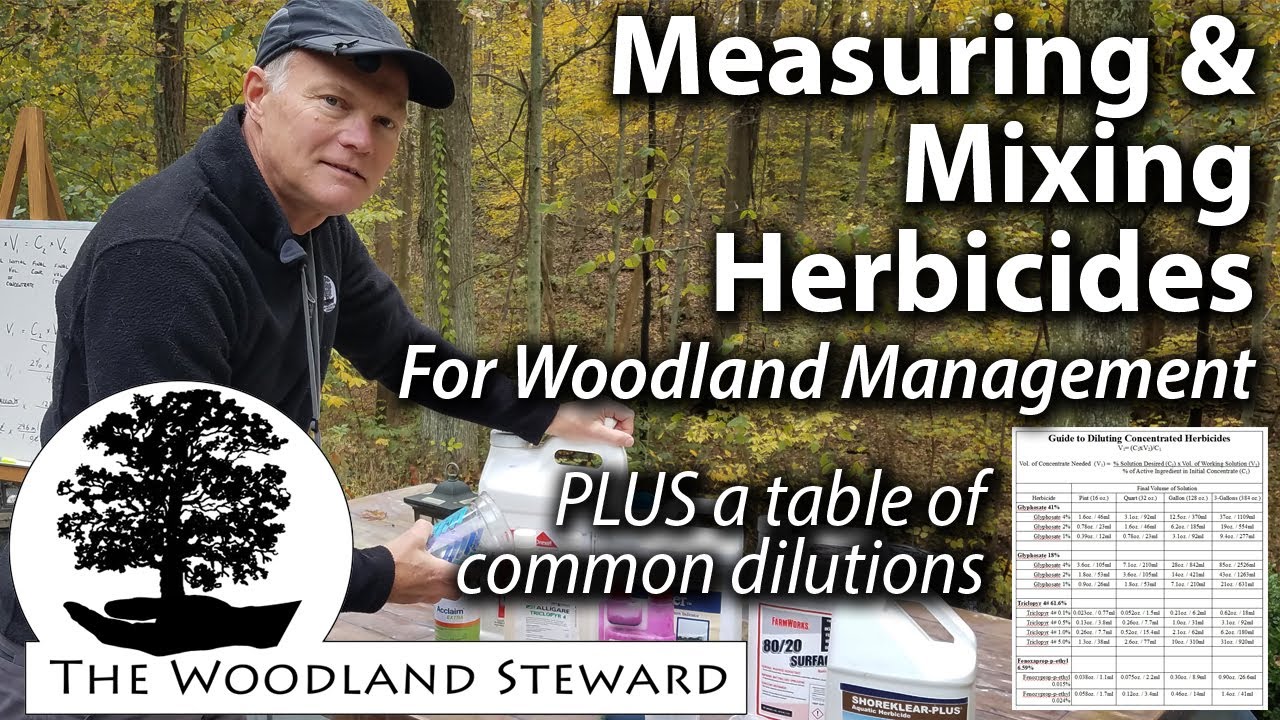 Measuring and Mixing Herbicides for Woodland Management PLUS A Table of Common Dilutions - 10/31/21