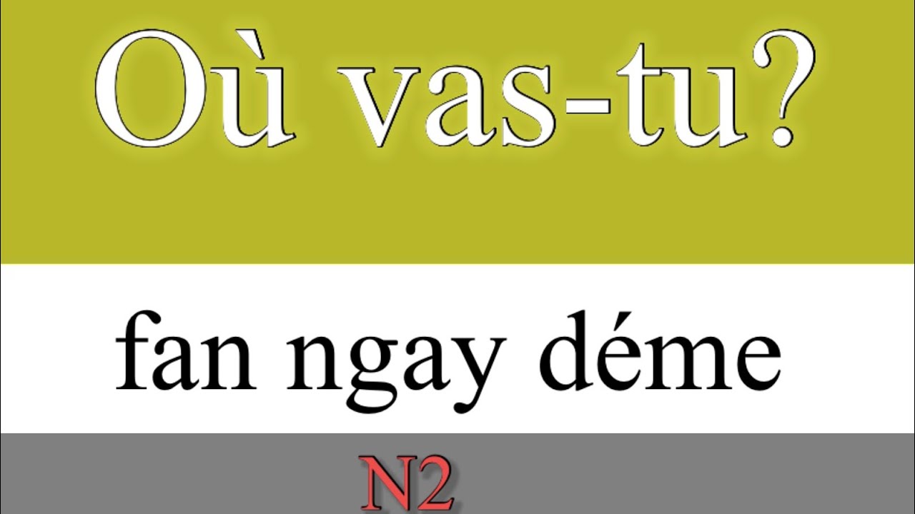 Apprendre le français en wolof || Des phrases plus utilisées actuellement N2