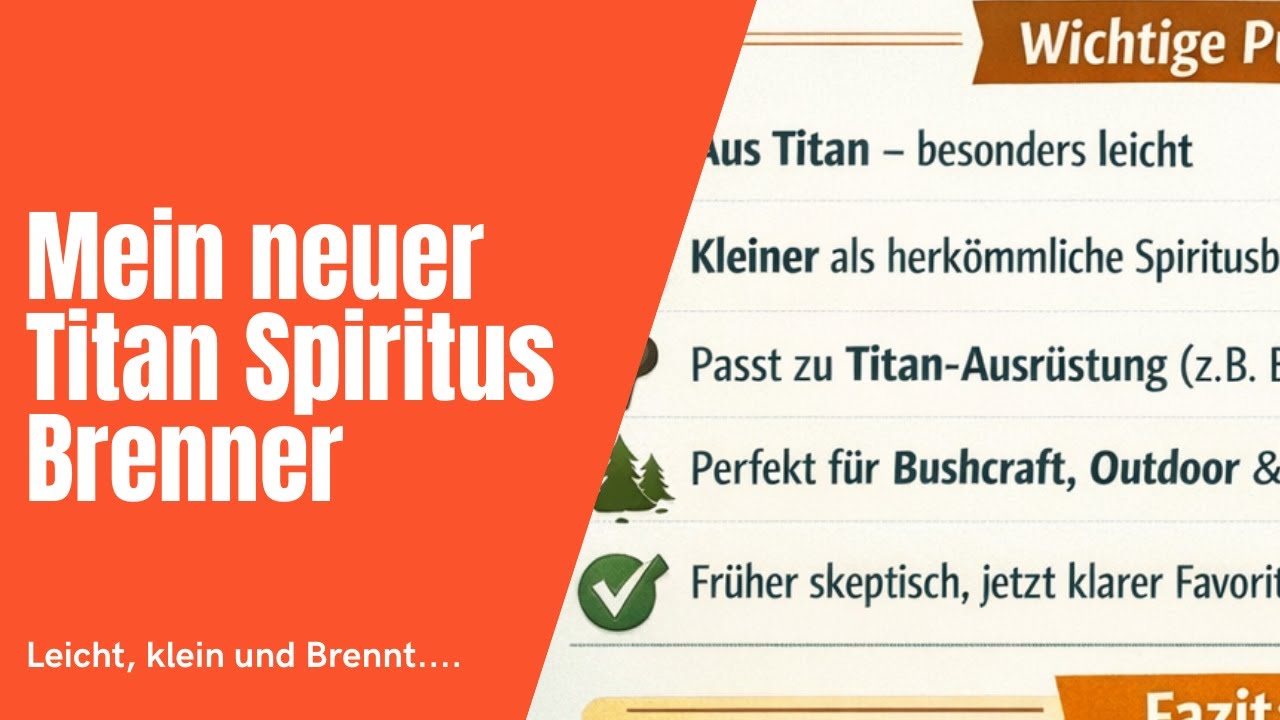 Ausrüstung - Mein neue Titan-Spiritusbrenner