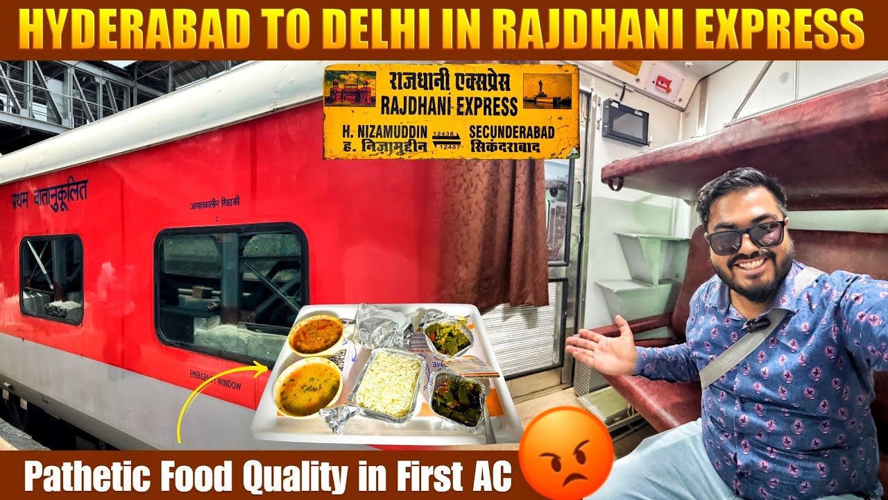 22 Hours in HONEYMOON Coupe of Rajdhani Express | Hyderabad to Delhi | *How to Order food in Train*