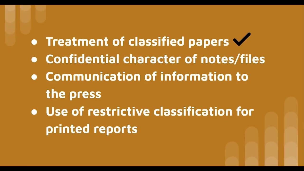 Office Procedures - Part 11 - Security of official information and documents