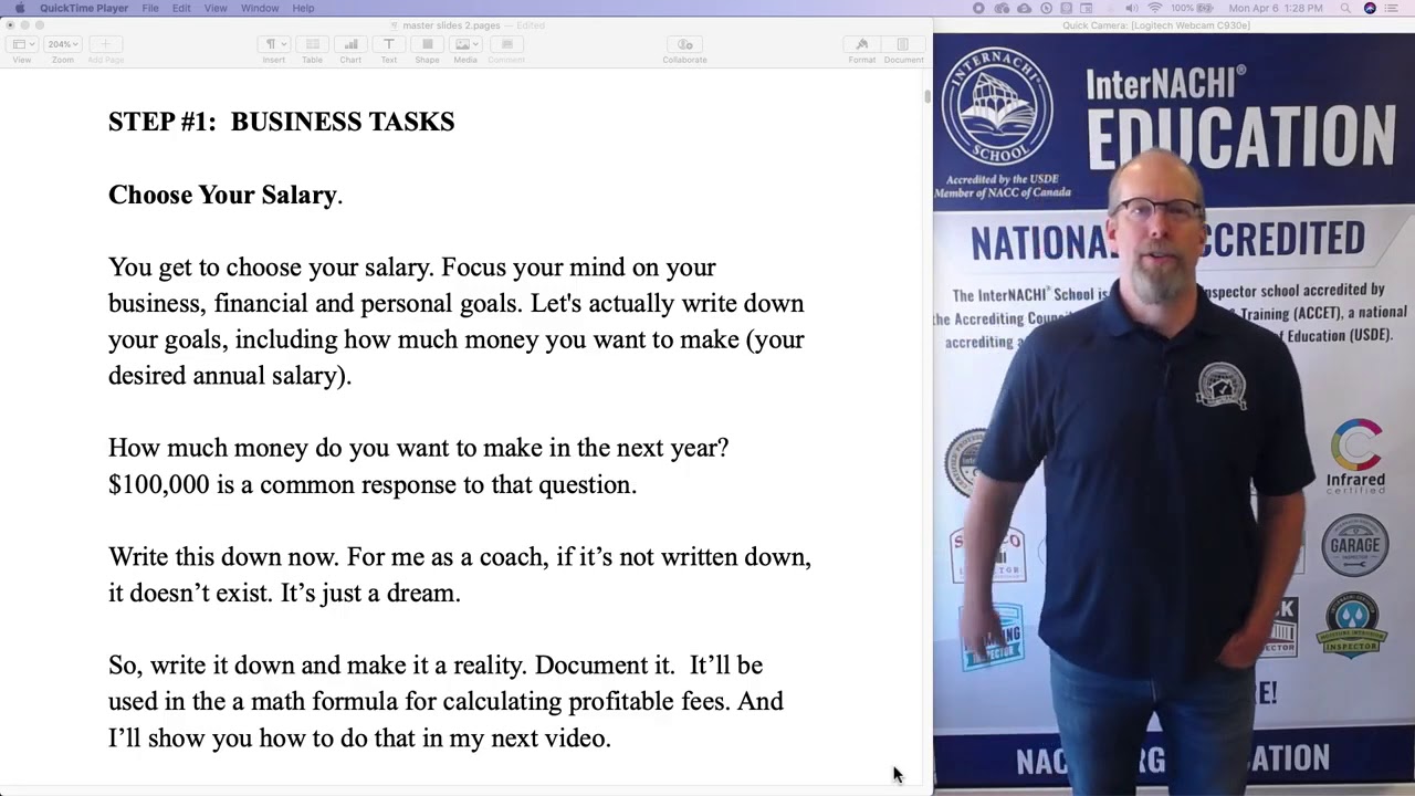 Choose Your Salary: Step 1 of Master Class for Home Inspectors