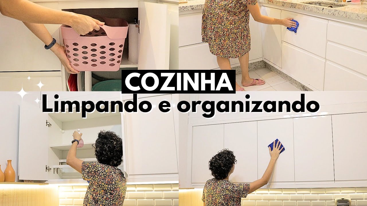 LIMPEZA E ORGANIZAÇÃO DO ARMÁRIO DA COZINHA