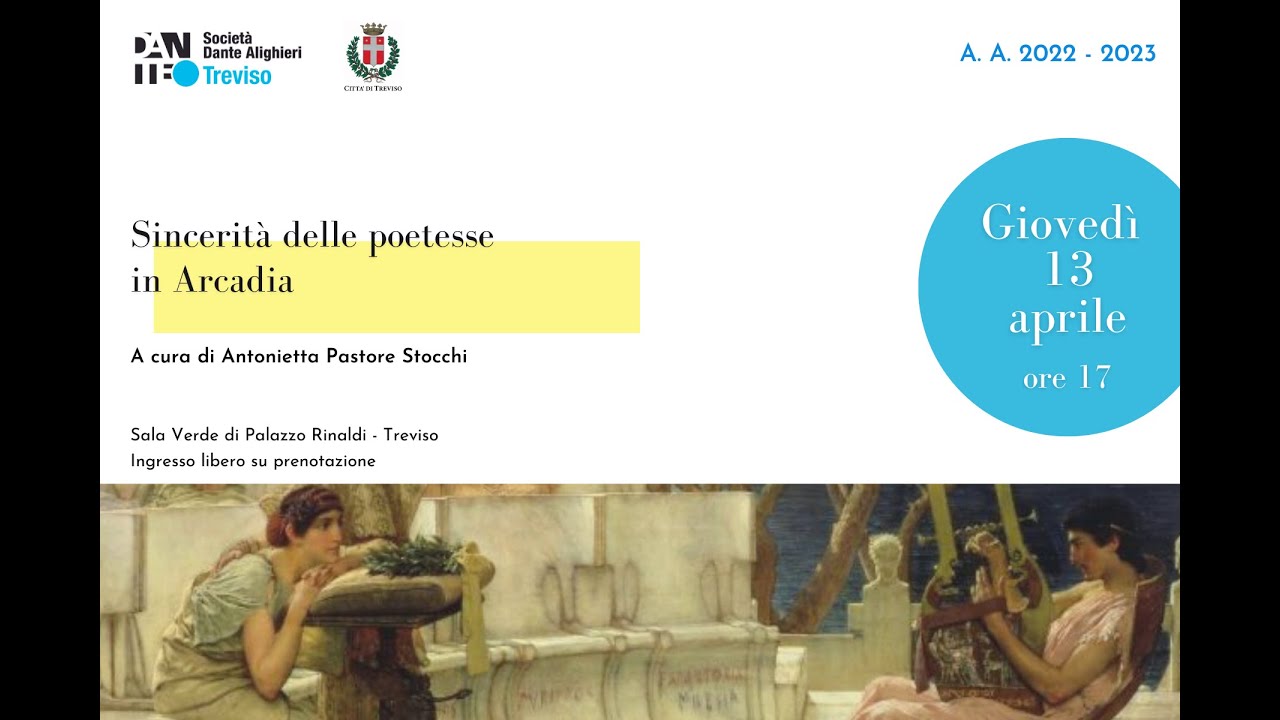 Societ&agrave; Dante Alighieri-Comitato di Treviso. Conferenza a cura di  Antonietta Pastore Stocchi