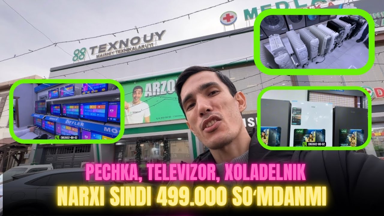 HOZIRGINA Pechka, Televizor Xoladelnik Narxlari Arzonlab ketti. 499.000 Somdan Skidkada