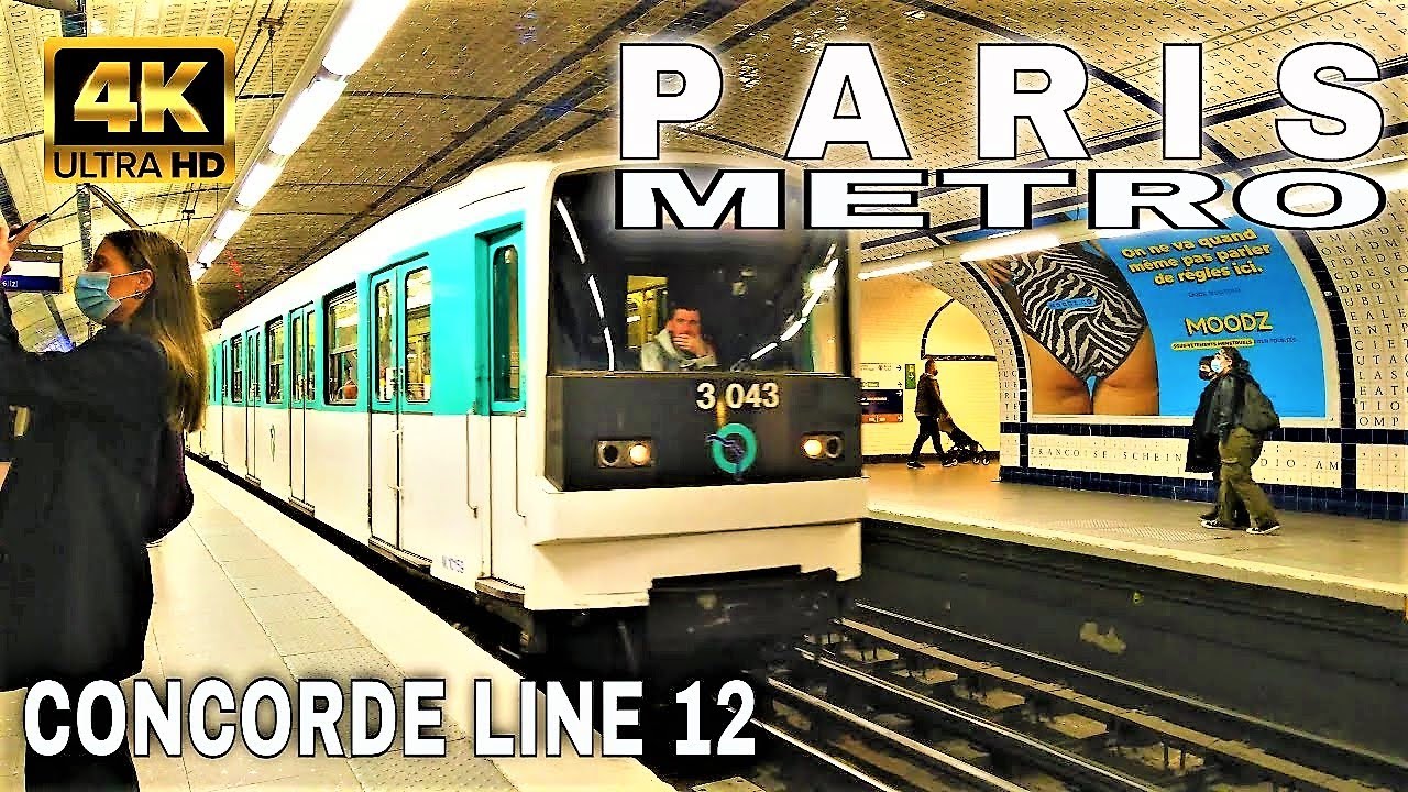 🇫🇷Paris Metro Line 12 RATP - Concorde【4K】