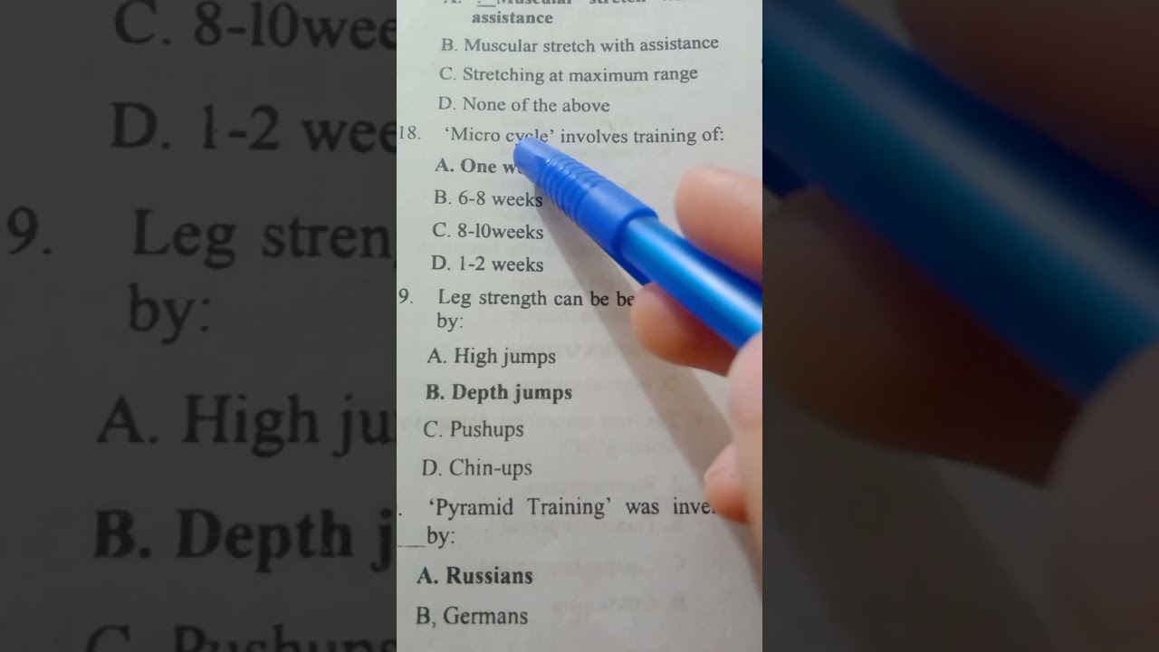 Physical education mcqs/ Sport science mcqs.