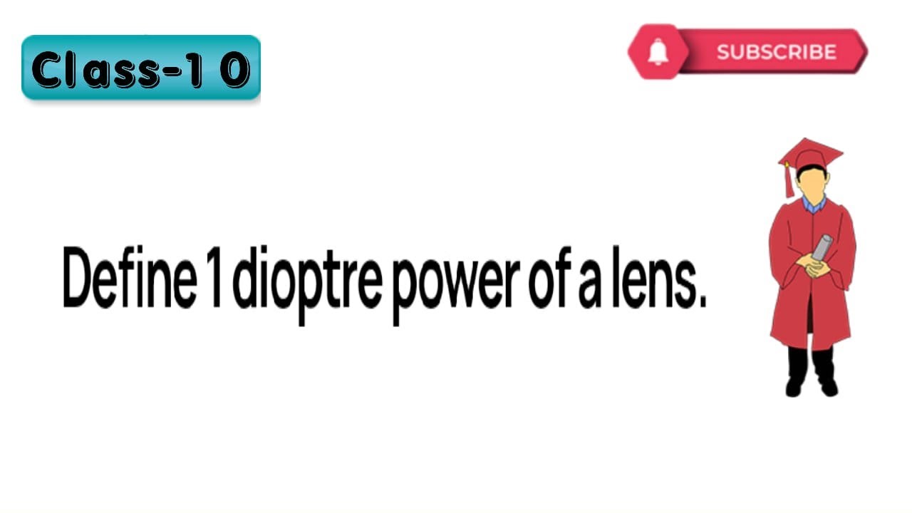 Define 1 dioptre of power of a lens.