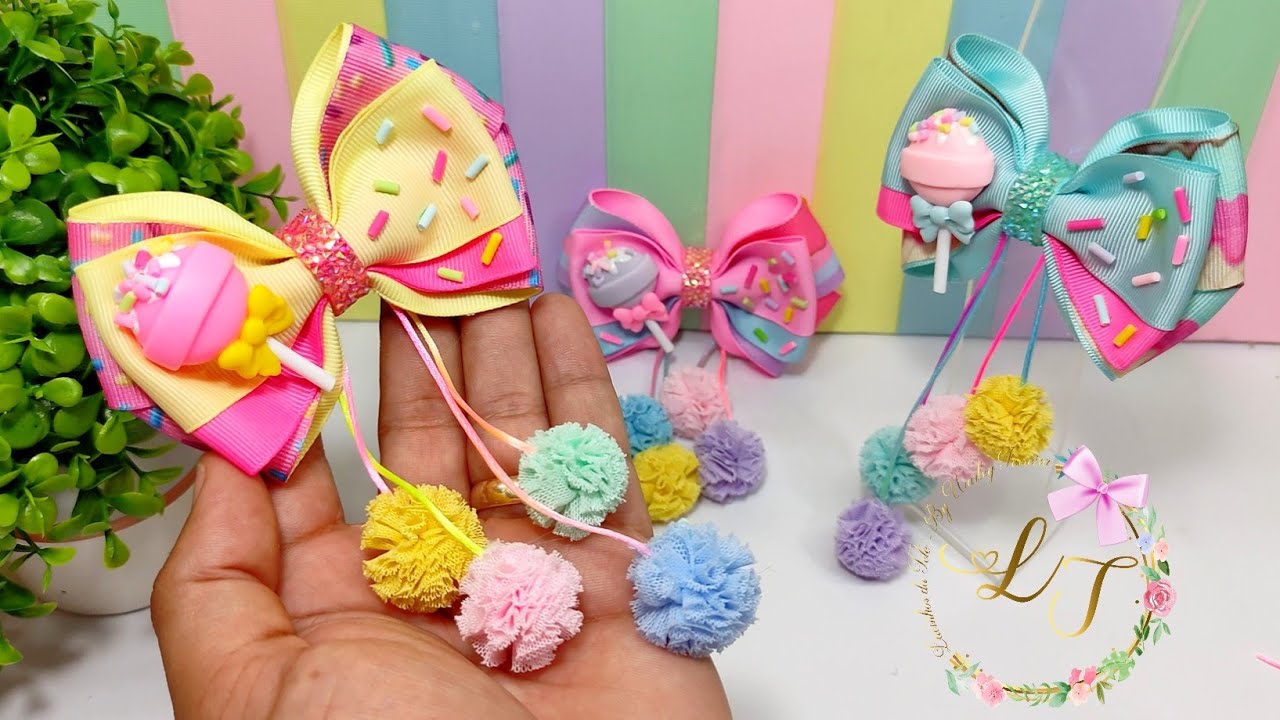 Laço Luluquete. Dica para o dia das crianças. #diy #ribbon
