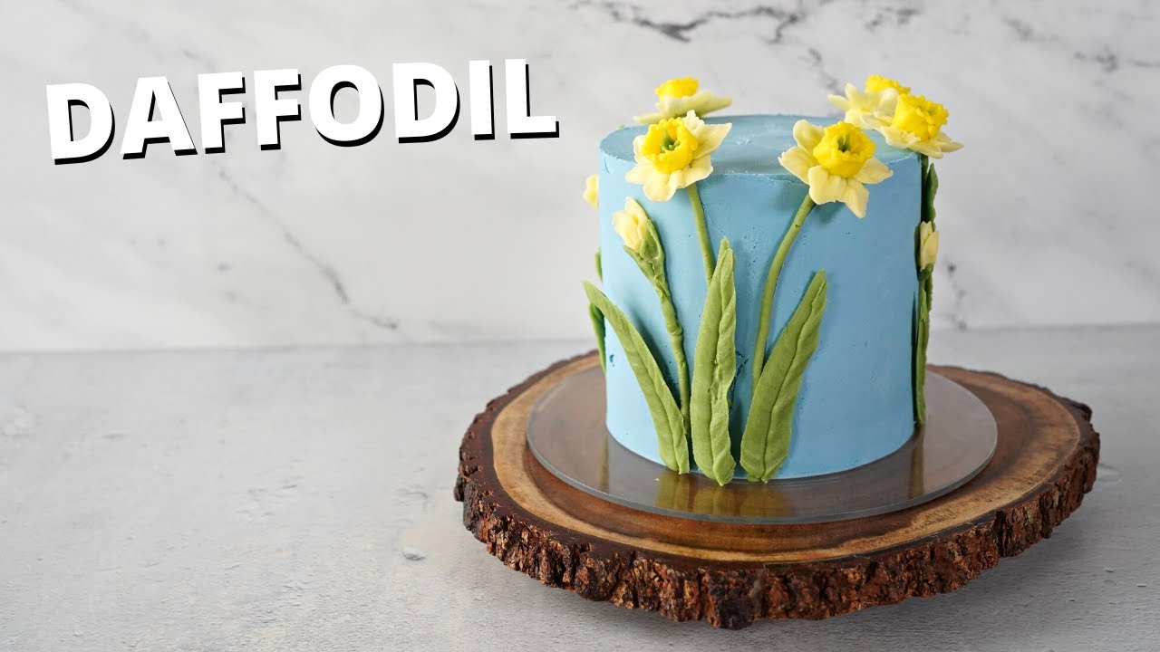 How to make a 3D Daffodil cake  [ Cake Decorating For Beginners ]