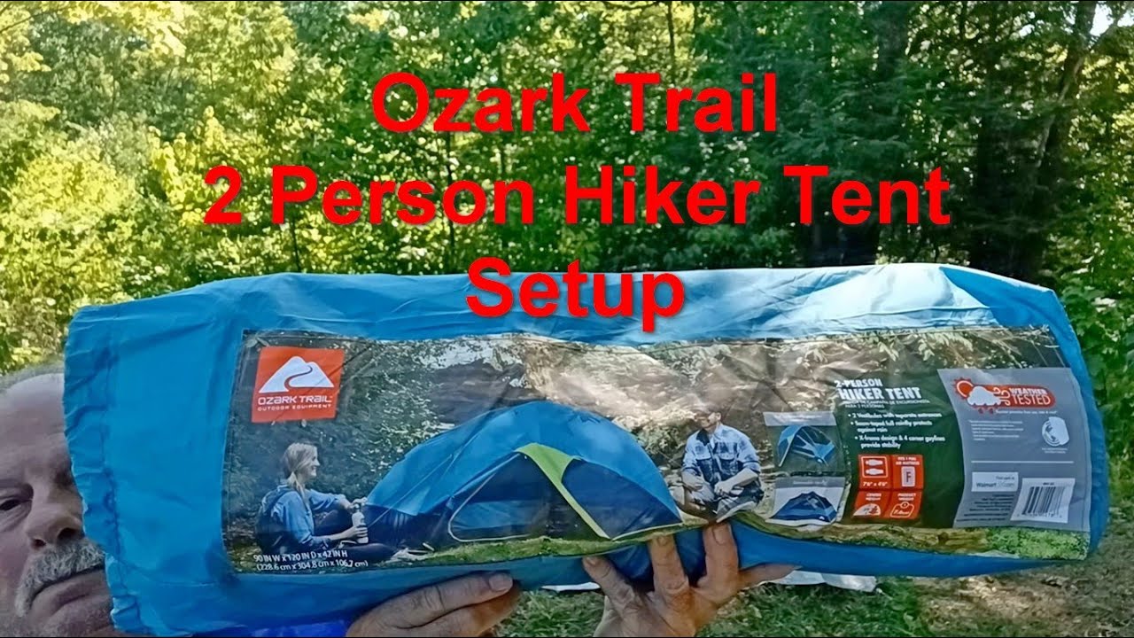 How to setup a Ozark Trail 2 Person Hiker Tent, and review.