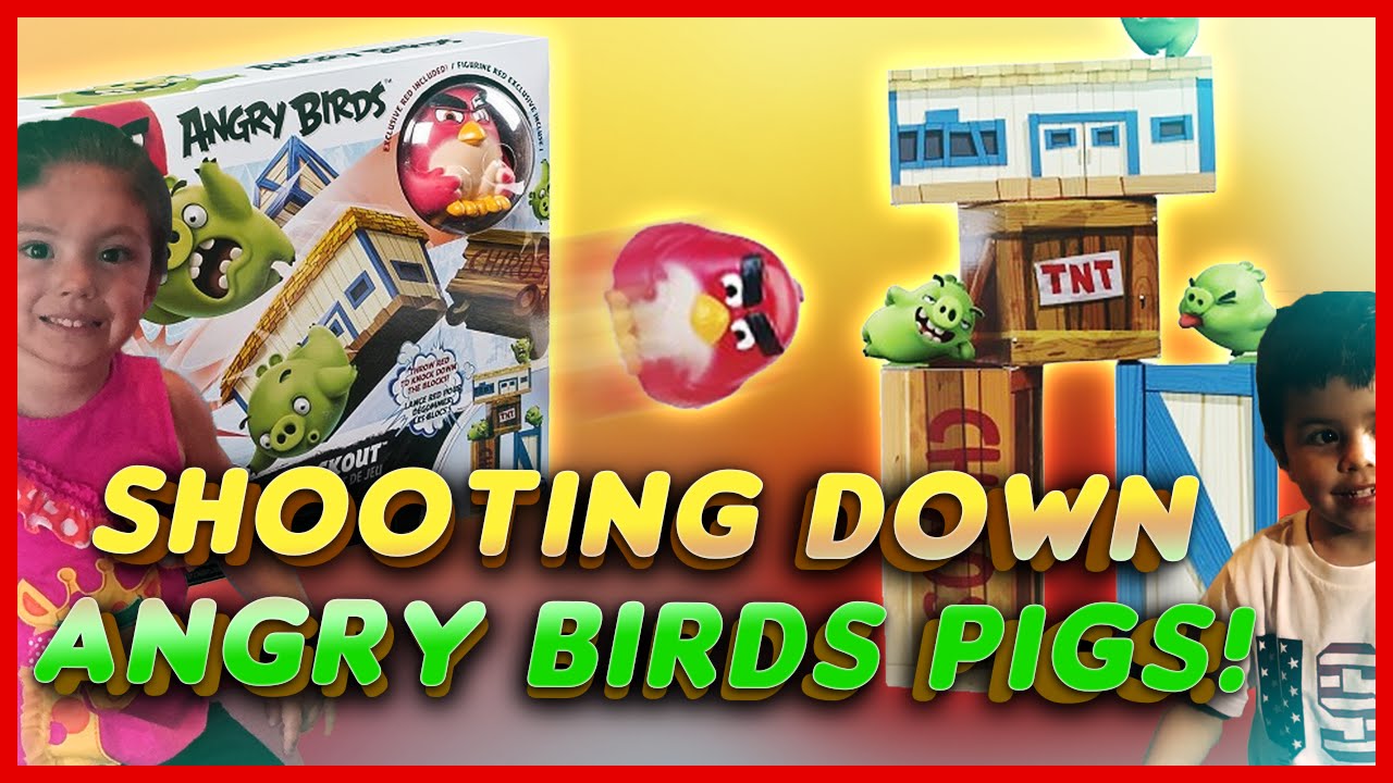 HUGE Angry Birds Vinyl Knockout Toys for kids PLAYTIME