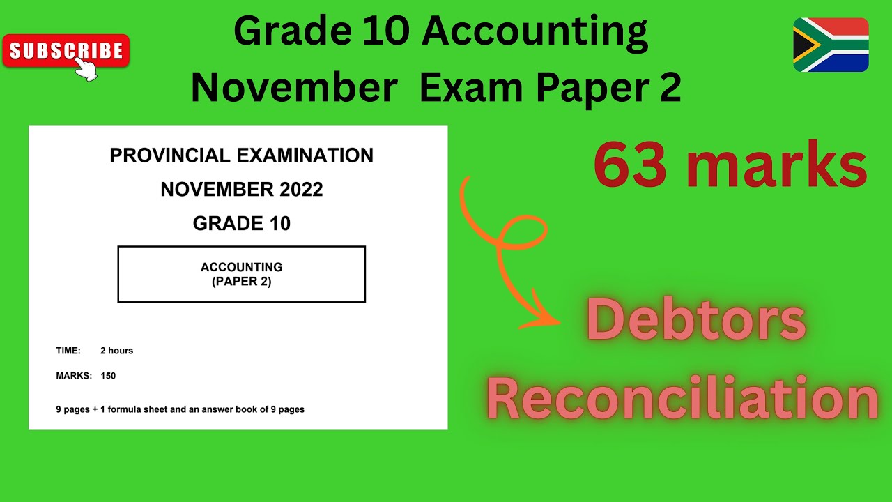 Grade 10 Accounting Debtors Reconciliation November Exam