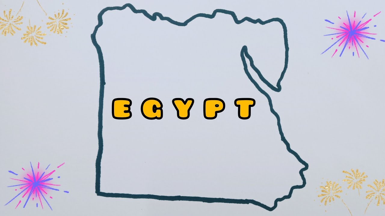 Draw a map of Egypt | Easy Drawing | #egypt #map #drawing