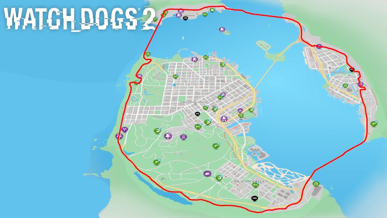 Driving Around the Entire Map of Watch Dogs 2 While ''Respecting'' the Traffic Law