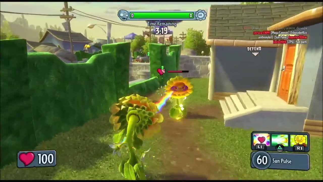 PVZ Garden Warfare (PS3) - Sunflower in Wall-Nut Hills #25