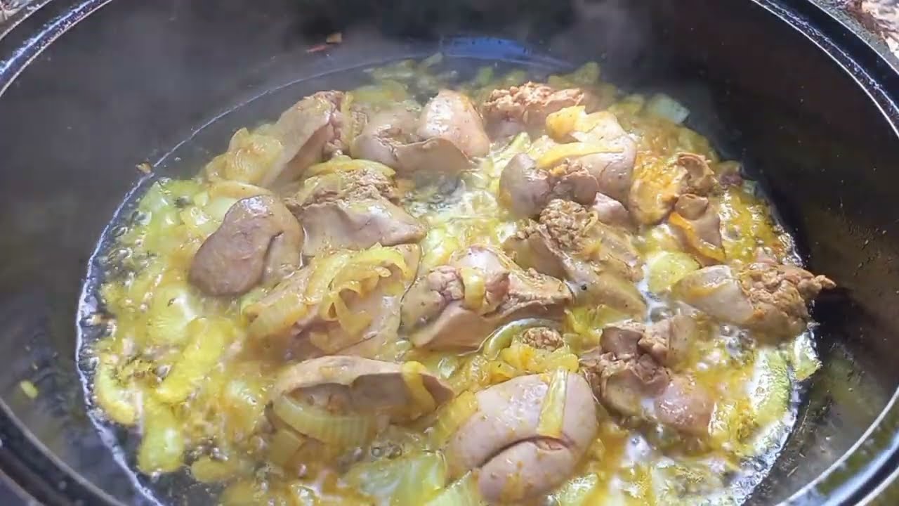 How to prepare the most delicious chicken liver food in green nature