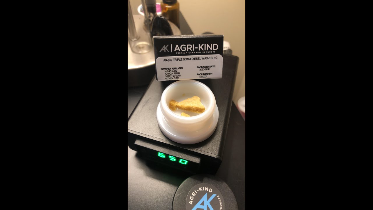 Agri-Kind -Triple Soma Diesel Wax - Pines Trees Cannabis Reviews 4k