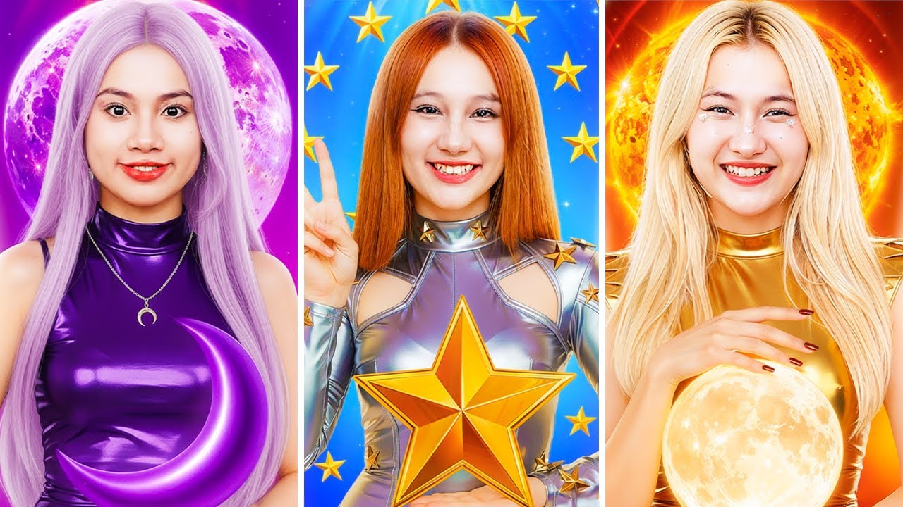 Moon Vs Sun Vs Star Girl At Model School | Poor Pinky Wants Be A Famous Model