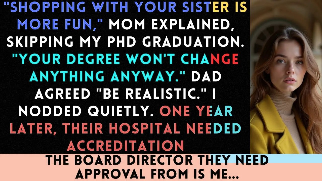Parents Missed My Graduation For Sister's Shopping Trip — Until The Accreditation Board Called...