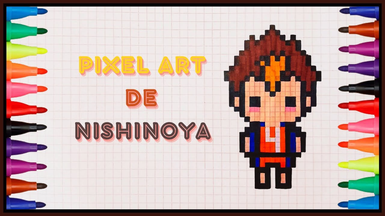 Cómo Dibujar a NISHINOYA en Pixel Art | Tutorial Fácil Paso a Paso 🏐🔥