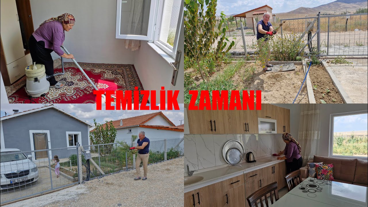 BAHÇE EVİMİZİN TEMİZLİĞİ VE ÇEVRESİNDE KURUMUŞ OLAN ZEBZELERİ OTLARI TEMİZLİYORUZ