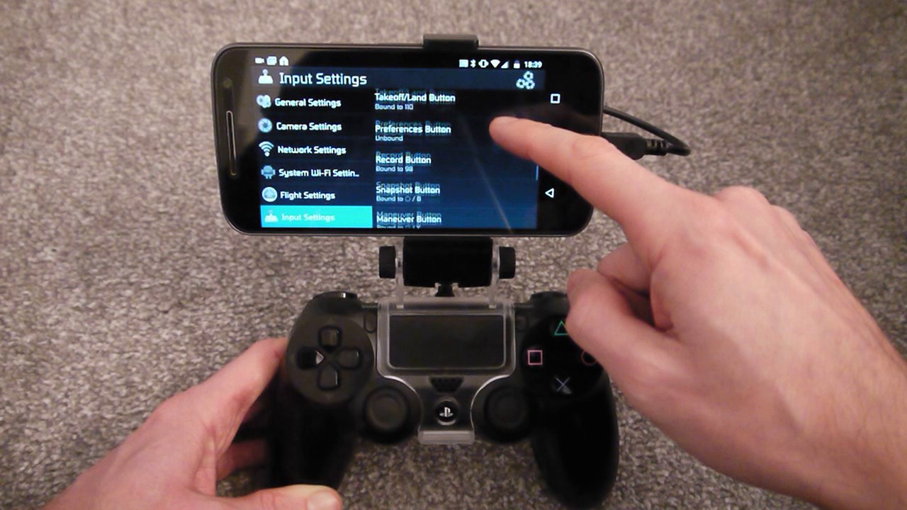 Parrot bebop control pad button mapping