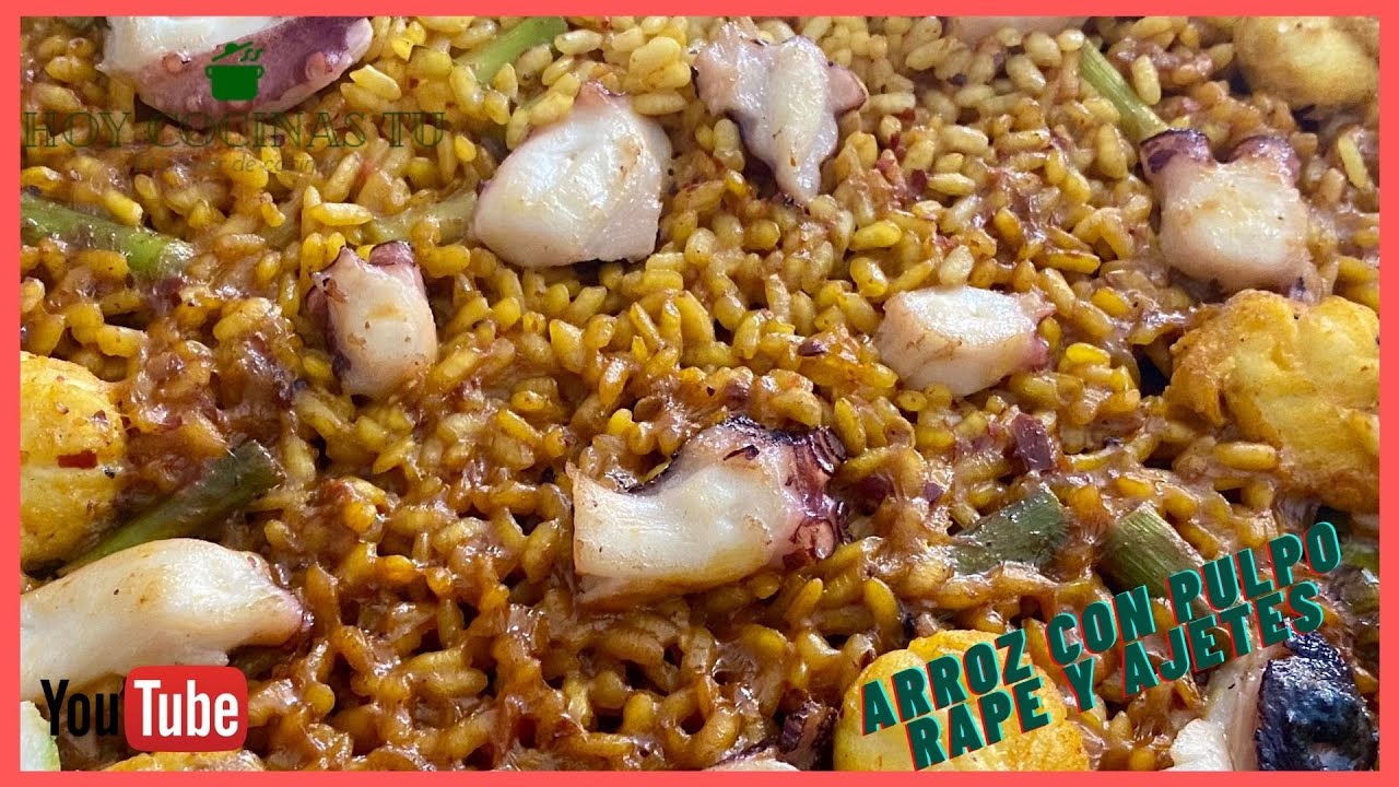 Arroz con pulpo rape y ajetes HOY COCINAS TU by Cesar Espi