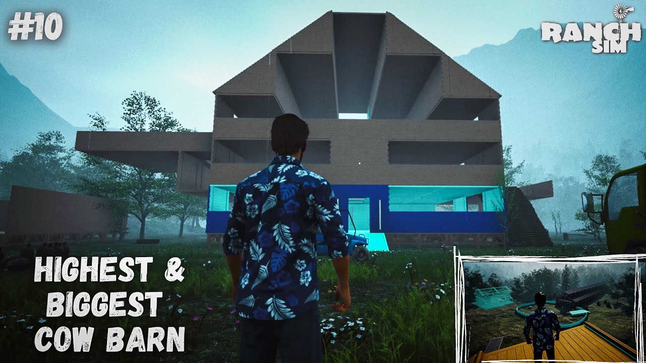 COMPLETING 3 FLOOR CUSTOM COW BARN | RANCH SIMULATOR PART 10 IN HINDI